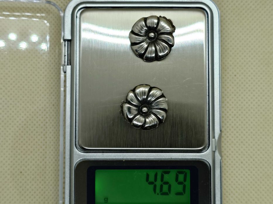 Cercei clips rozetă florală – argint 830 Hugo Grün