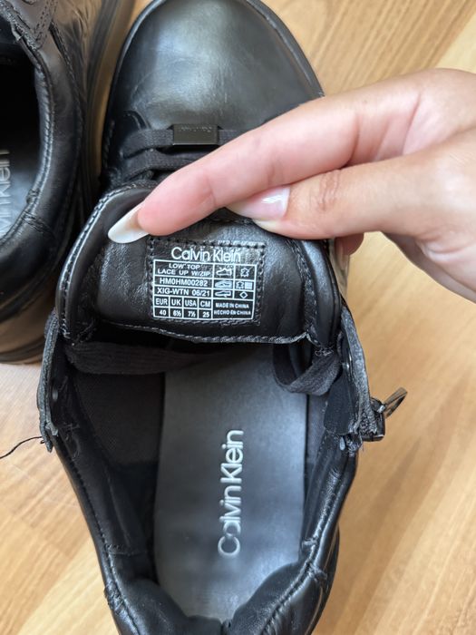 Adidasi din piele naturala Calvin Klein