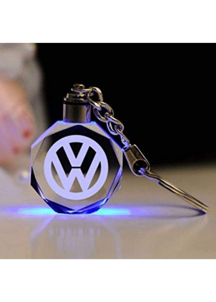 Ефектен светещ LED ключодържател с 3D лазерно гравирана емблема VW