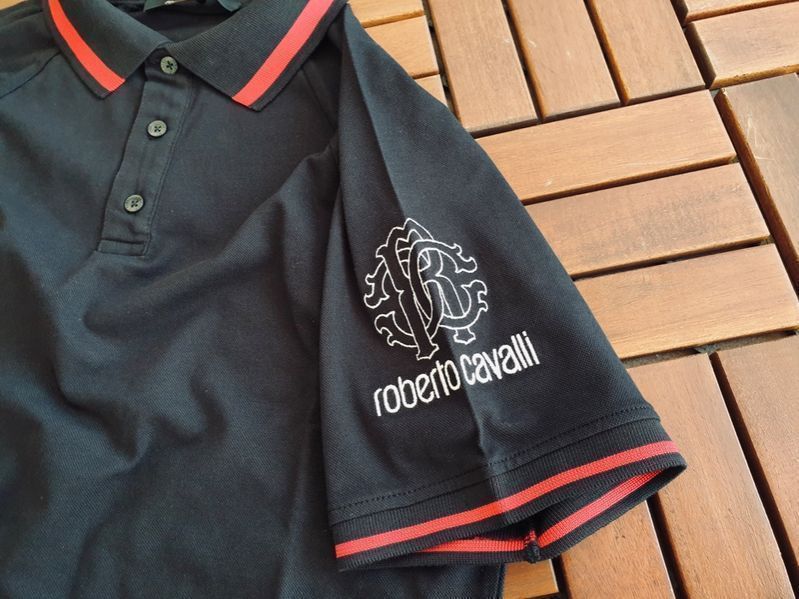 ПРОМО Roberto Cavalli-М размер Оригинална мъжка черна поло тениска