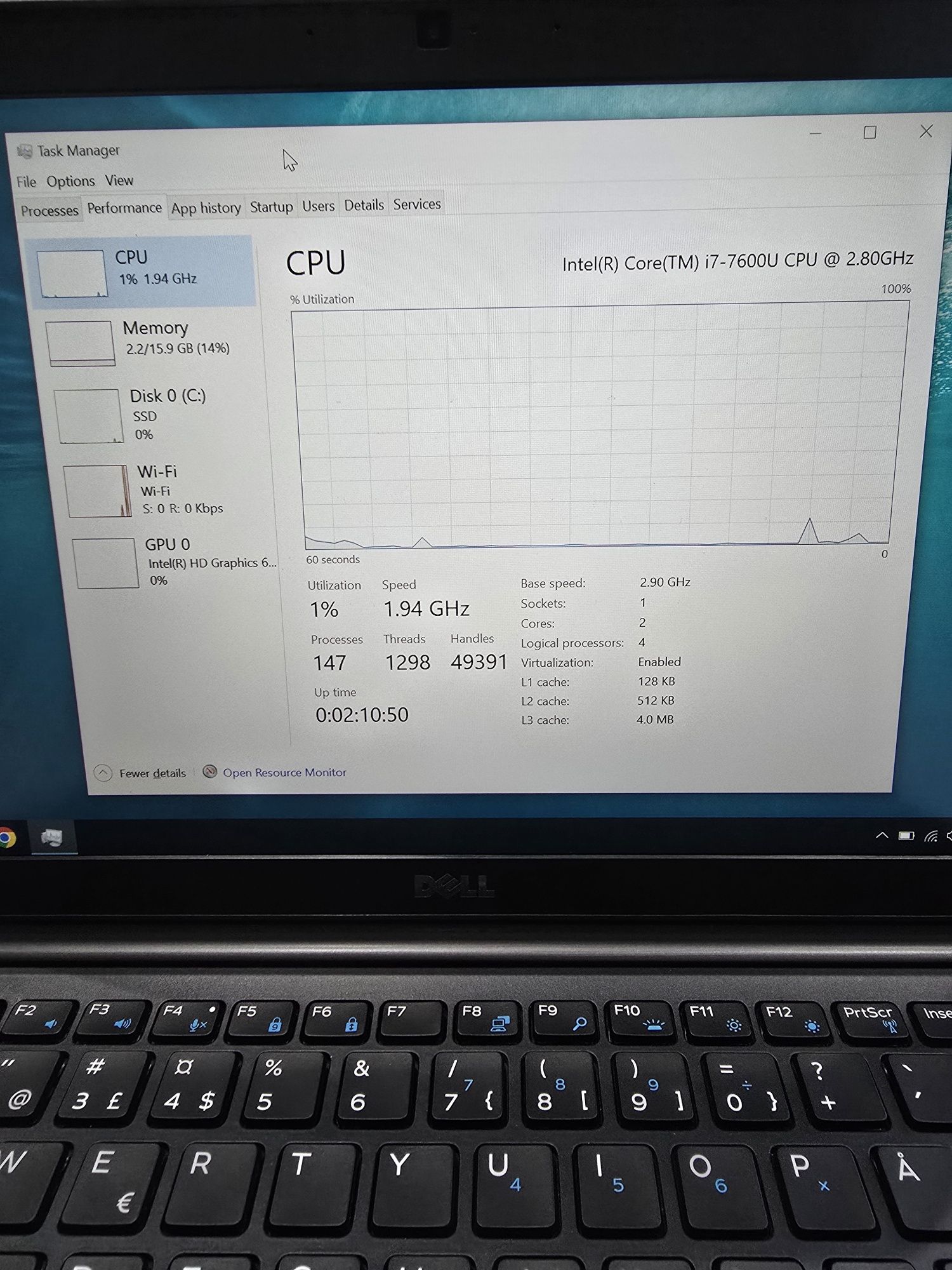 Laptop DeLL Latitude 7480 i7 7600U Ssd 16 gb ram