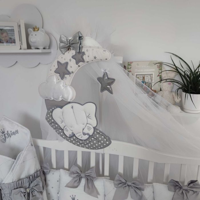 Бебешки спален комплект с обиколник за кошара 60/120 + подарък