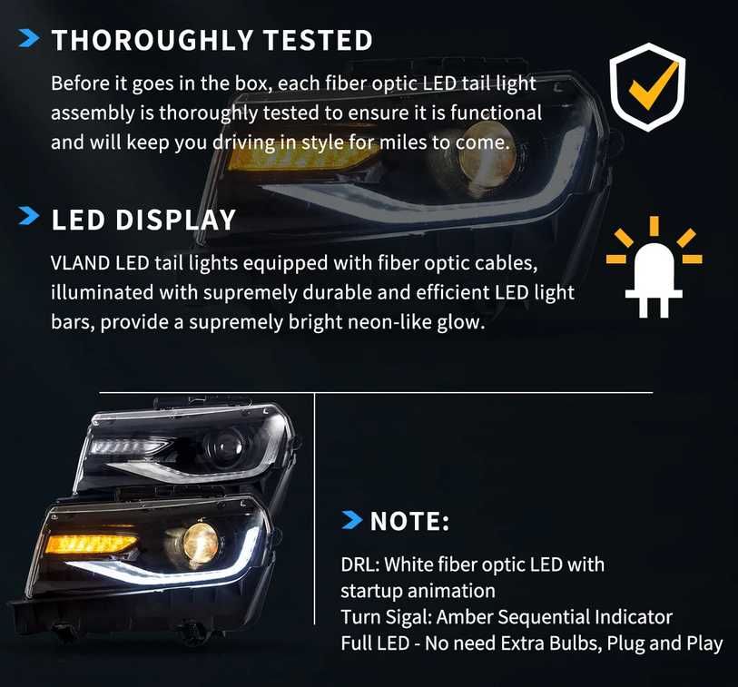 LED фарове Chevrolet Camaro 2014-2015