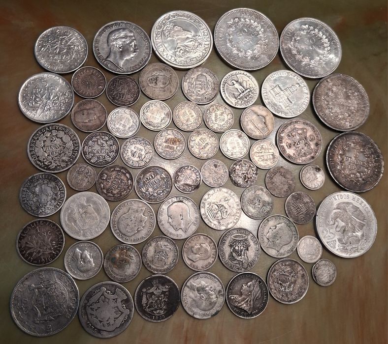 Lot monede din argint.