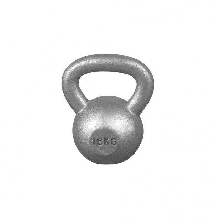 Kettlebell din fier 16 kg Gorilla Sports, gri si negru