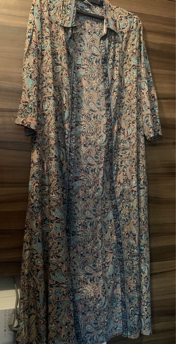 Rochie primavara-vara lunga, cu buzunare