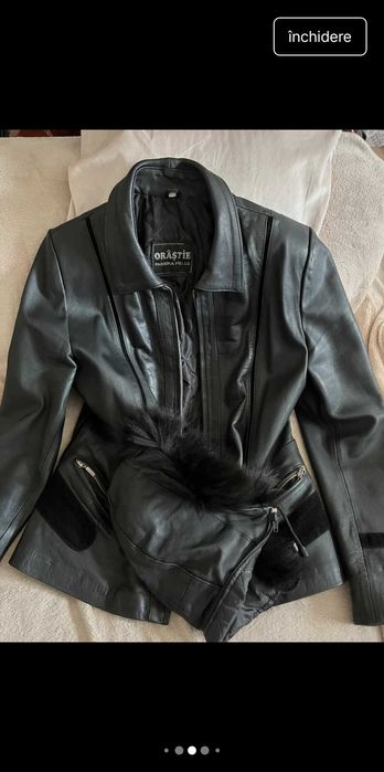 Geacă piele Orăștie marimea M-L