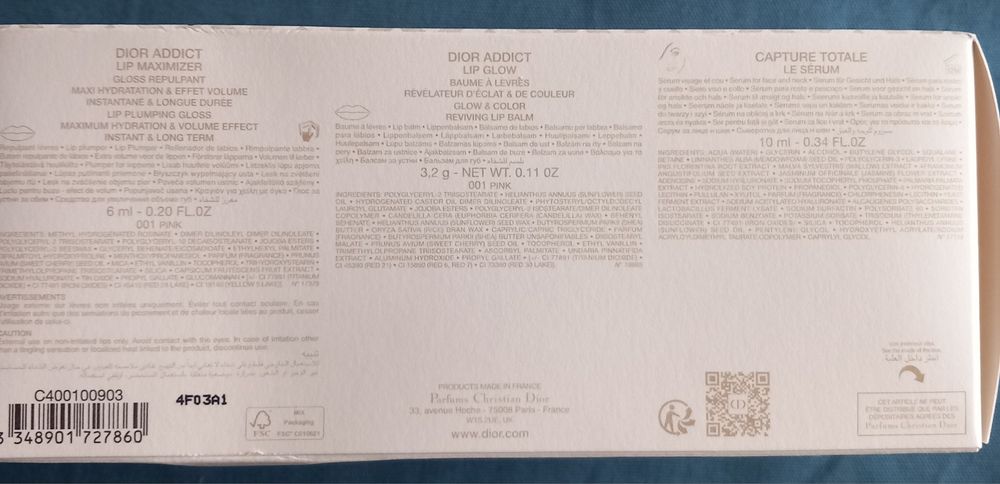 Christian Dior,Le rituel eclat,set cadou.