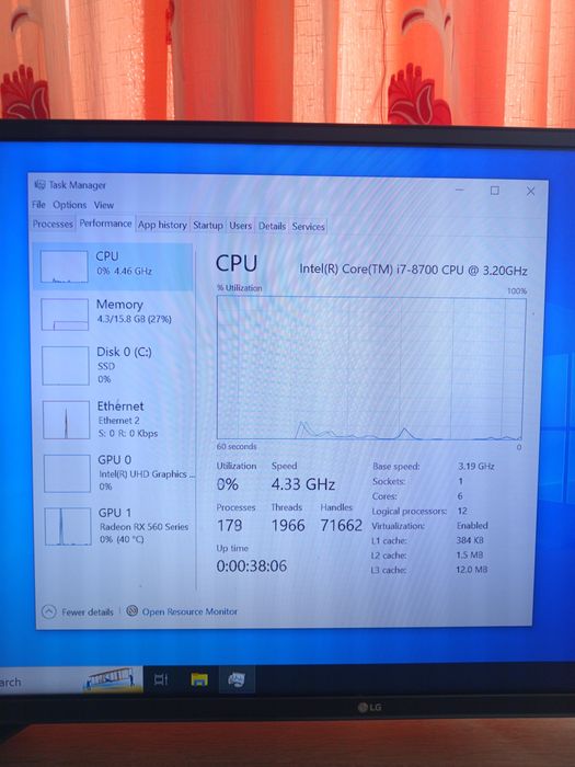 Pc HP Elitedesk 800 g4 tower i7 8700 rx560