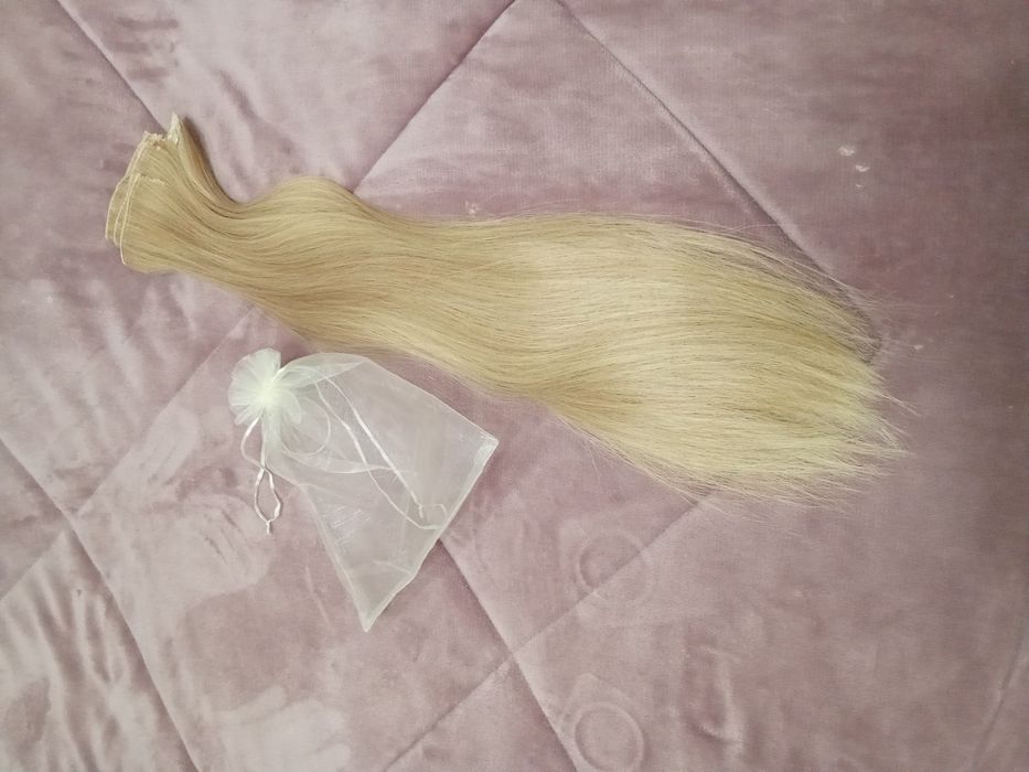 Реми коса, естествена, светло руса