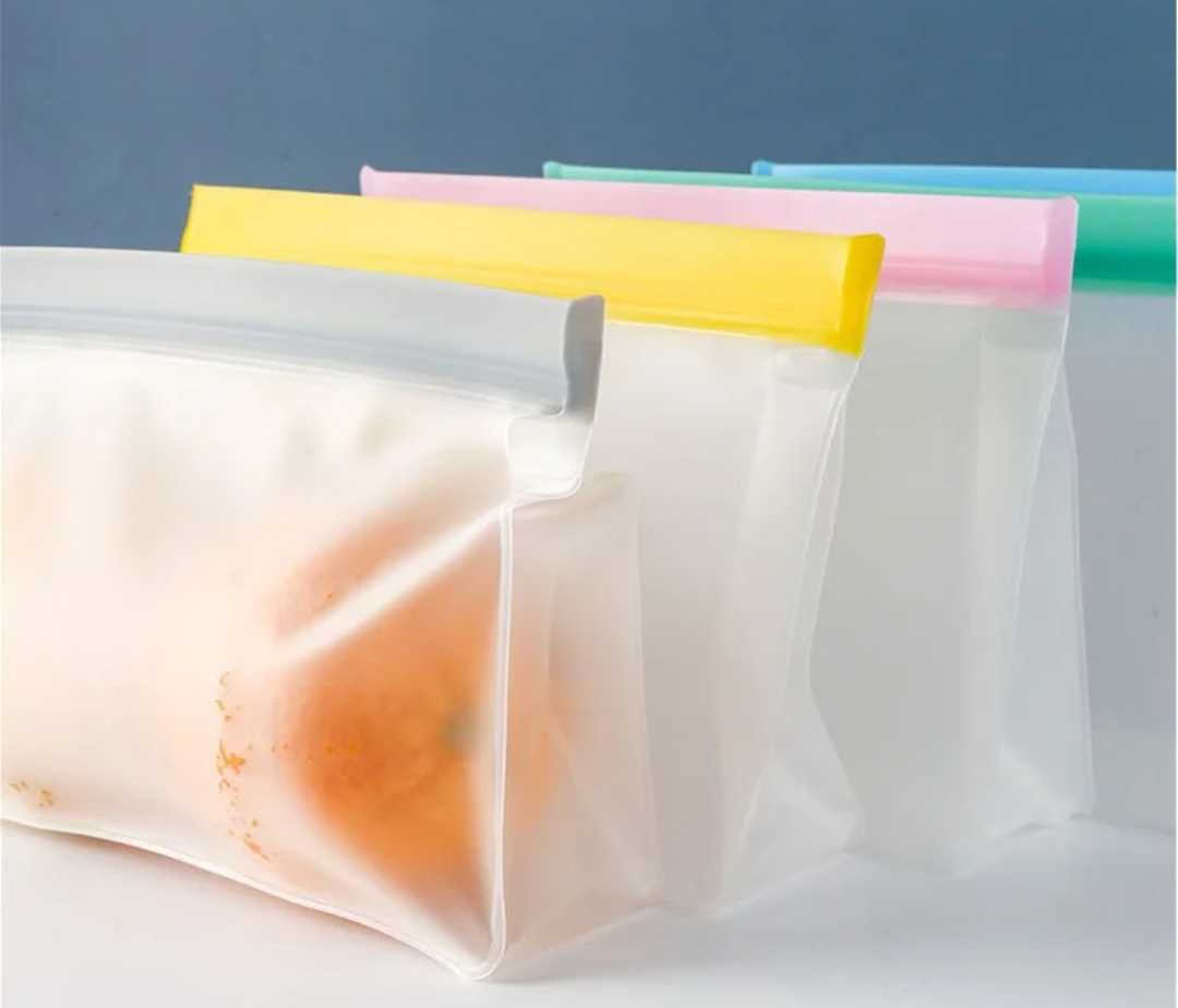 Комплект пликове с цип за съхранение на храна - 10 броя