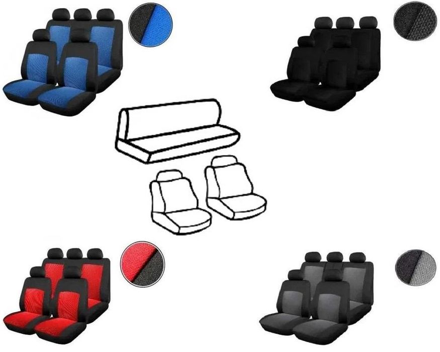 тапицерия за автомобилни седалки ,текстилна 8 части универсална ...