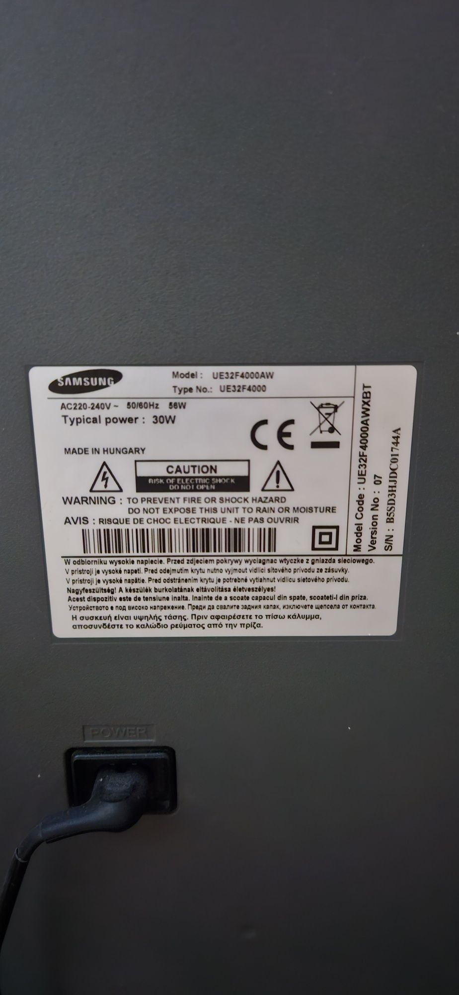 TV Samsung uE32F4000AW