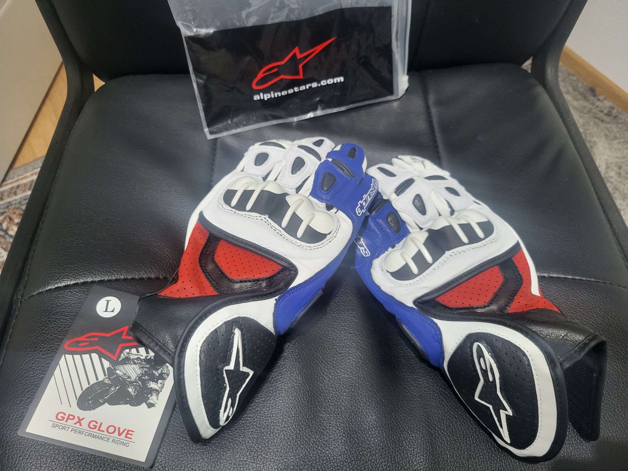Mănuși  moto mărimea L/XL Alpinestars GPX   . Echipament moto.