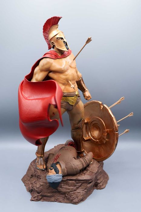 Statueta 3D Leonidas–Eroic, Detaliu, Rășină Premium, Vopsire Manuală