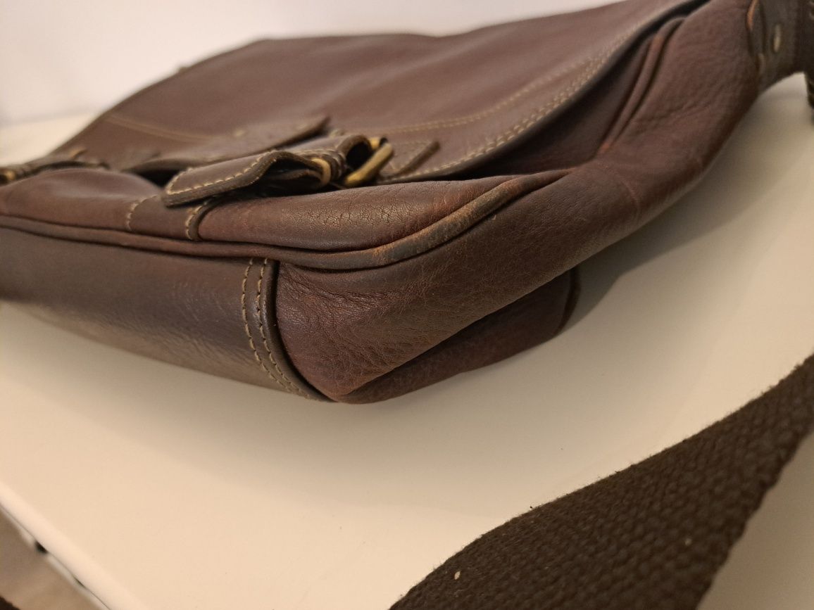Geanta / servieta vintage Fossil piele