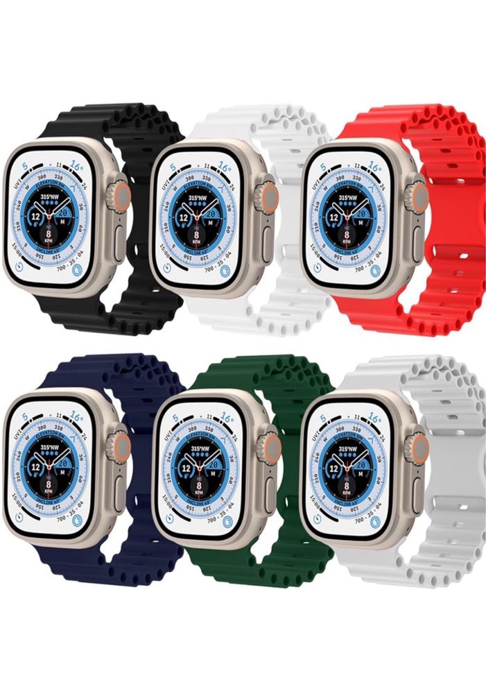 Curea Ceas Apple Watch Husa Folie Silicon Gauri Laterale Compatibila