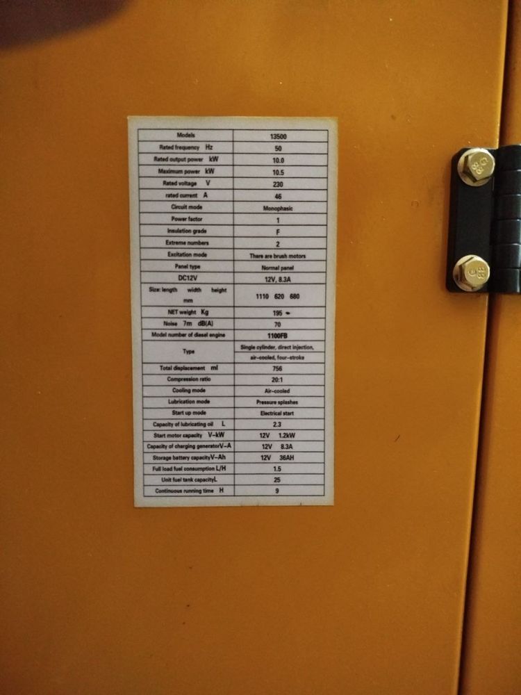Generator sotiladi 10 kv(toza)