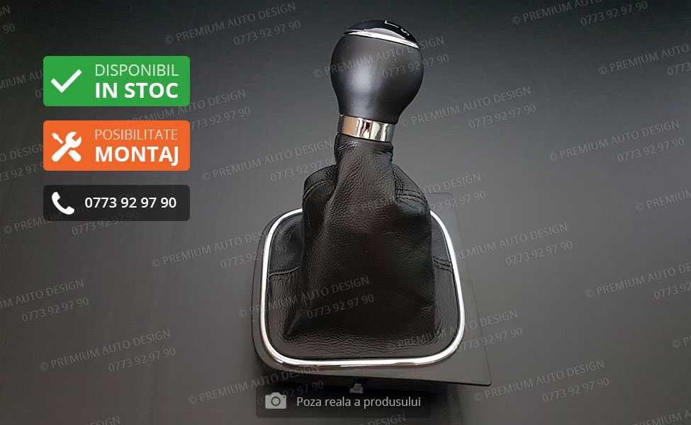 Schimbator viteze PIELE NATURALA - Golf 5 6, Jetta, Eos, Scirocco