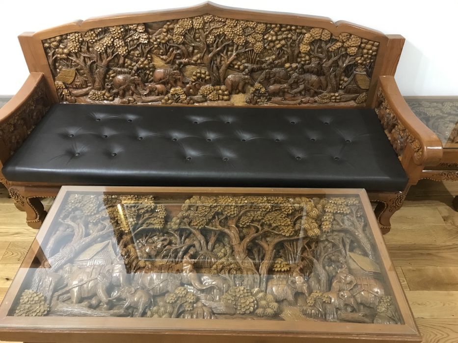 Set living lemn masiv