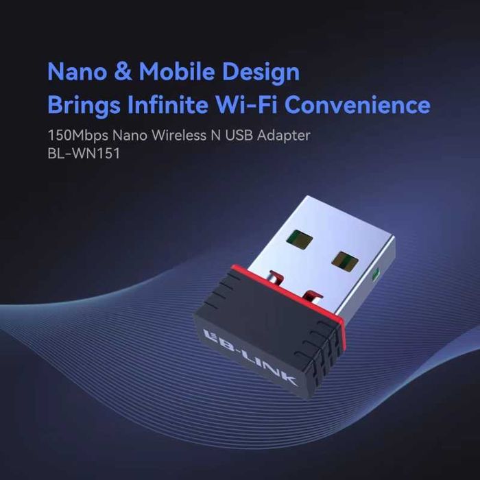 LB-LINK — Компактный Wi-Fi USB-адаптер Nano-формата. Есть доставка