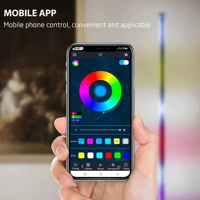 Смарт Лампа с промяна на цвета Smart RGB LED подова лампа
