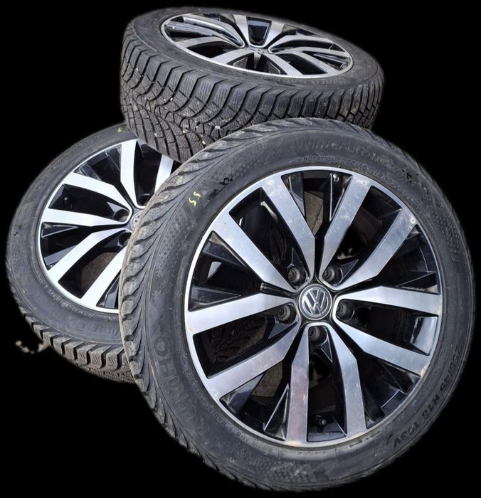 Vând jante pe 18 si 19 si 16 de 5x112 vw audi skoda cu anvelope merced