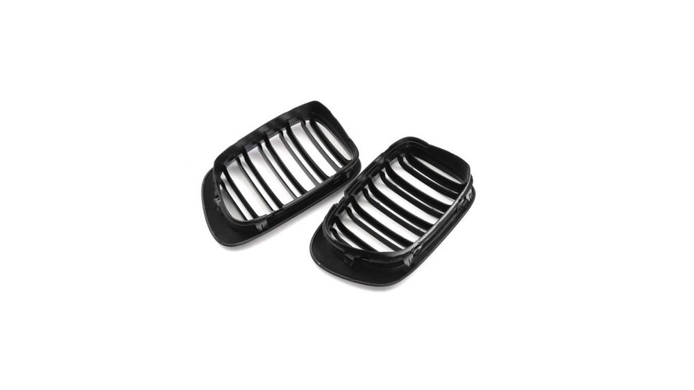 Set 2 grile duble, negru lucios,M Design pentru BMW E46 Coupe NFL