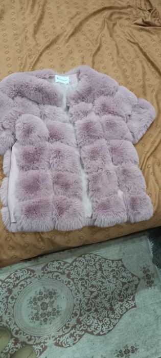 Пухено дамско палто