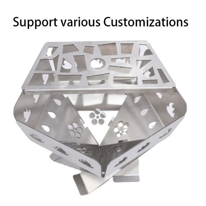 Складной походный мангал-очаг из нержавеющей стали