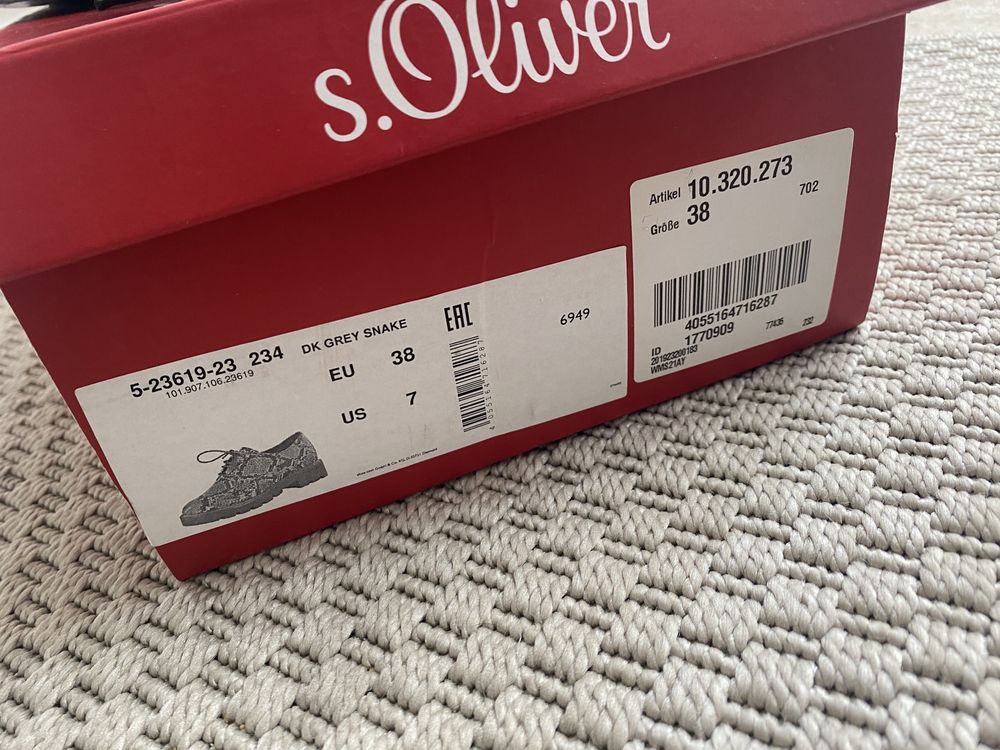 Livrare gratuita - Pantofi dama S’Oliver noi cu eticheta