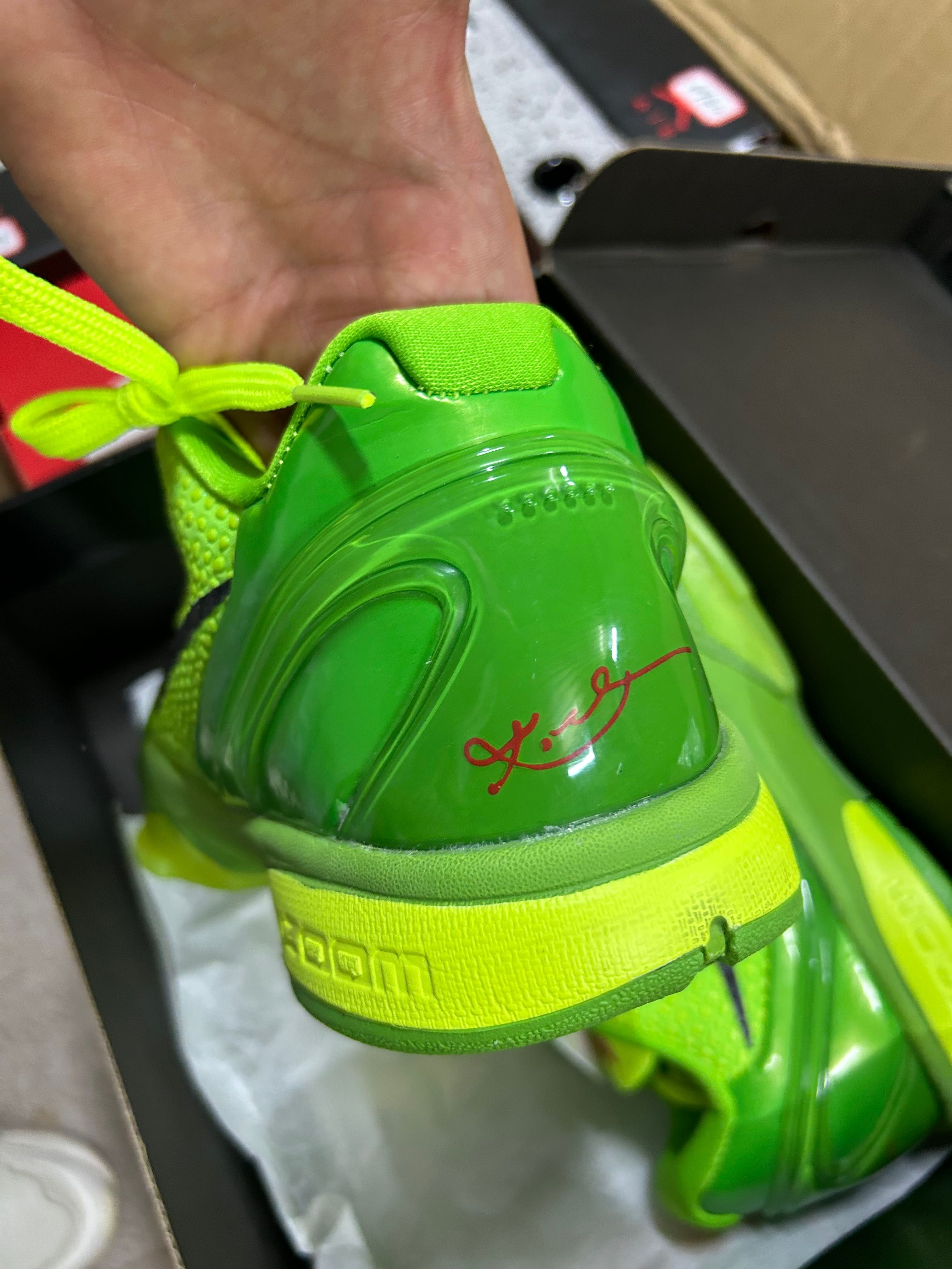 Nike Men's Kobe 6 Protro Grinch Green Christmas Sneakers CW2190-300
