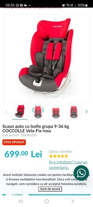 Scaun auto Coccole