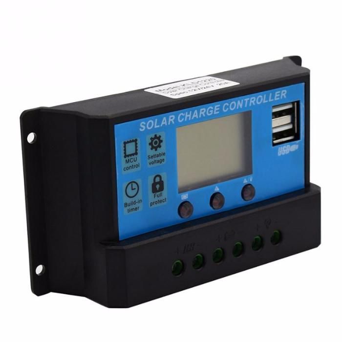 Regulator Releu solar 30A 12V 24V Display USB Controller PWM