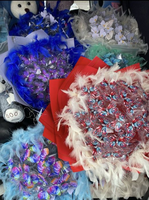 Svetilnik svet diot kapalak gul buketla aksesuar mandari buket kapalek