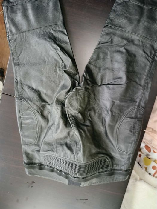 Кожен мото панталон