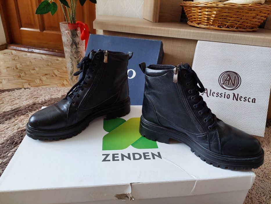 Сапоги женские натуральная кожа и мех оригинал Zenden Asko Alessio