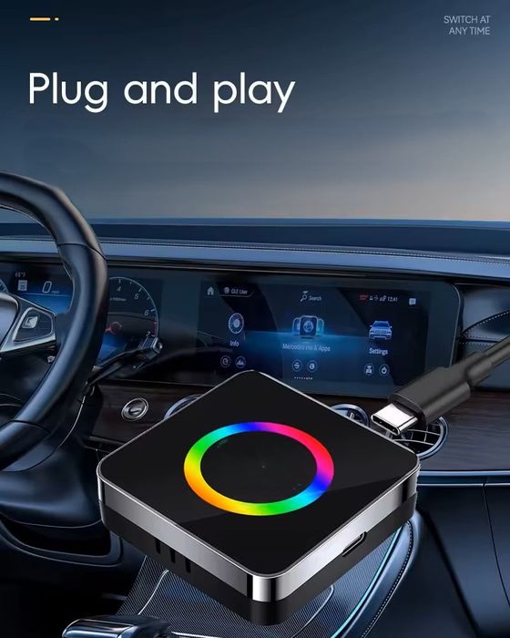 Adaptor auto wireless CarPlay&Android,YouTube,4GB RAM/64GB,GPS,WiFi