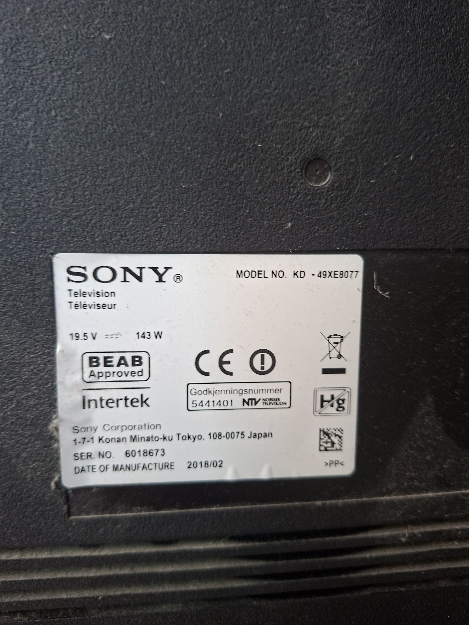 Smart TV SONY Bravia  display spart