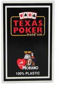 Качествени покер карти Texas Poker 100% Plastic Modiano, цвят по избор