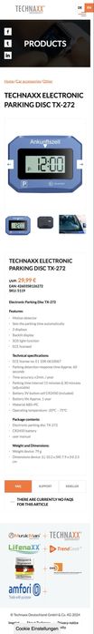 Electronic parking disc Tx-272