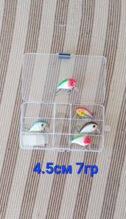 Нови 5бр воблери за спининг риболов, воблер, примамки