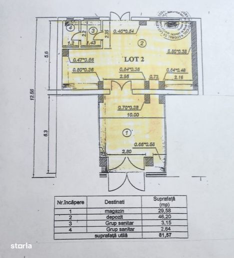 Zona Teiul Doamnei 82 mp trafic intens pietonal
