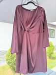 Rochie eleganta satinat burgundy