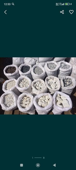 Ақ тас Мраморная галька Декоративный камни Мраморная Крошка Ландшафт