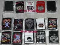 bricheta gen Zippo Rammstein,Iron Maiden,Jimi Hendrix,bikers ,cranii