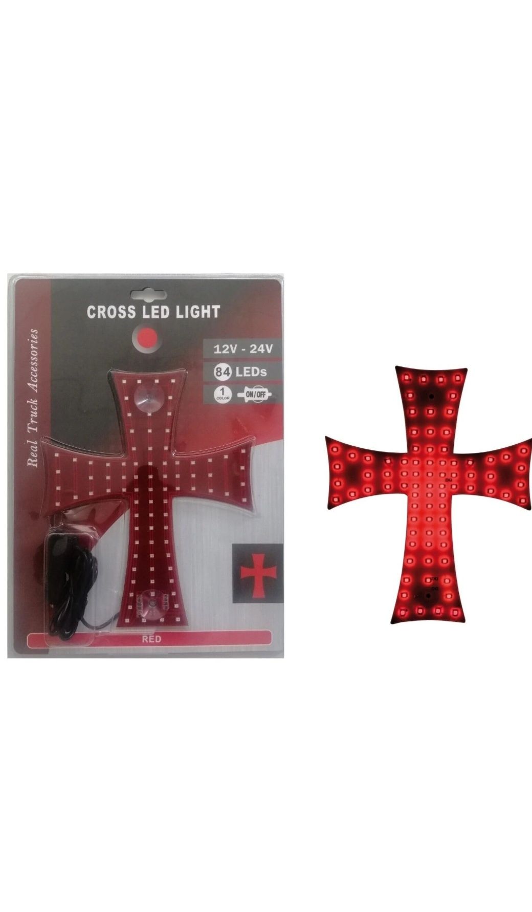 Cruce luminoasă cu LED 84 de LED-uri 12V - 24V(dimensiuni 245 x 200 mm