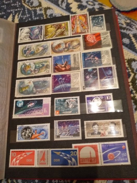 Шикарная коллекция марок в редком альбоме времён СССР