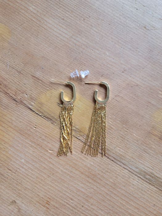 Cercei lungi argintii sau aurii