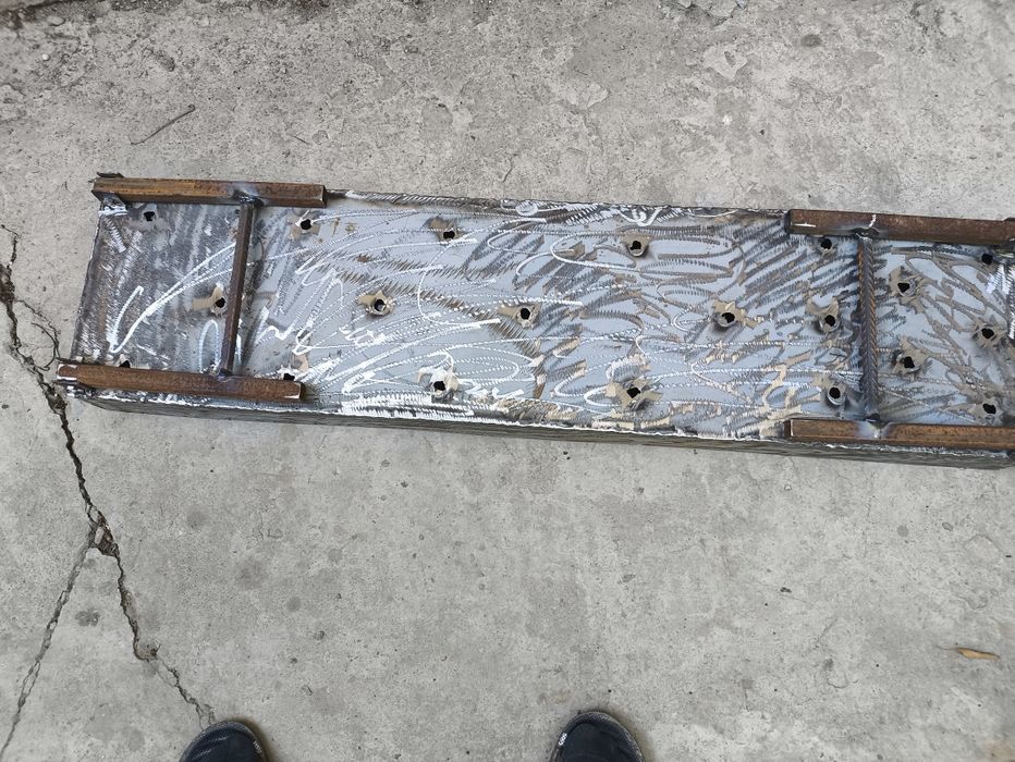 Мангал для барбюку и шашлыка размеры длина 1 метр ширина 25 см высота